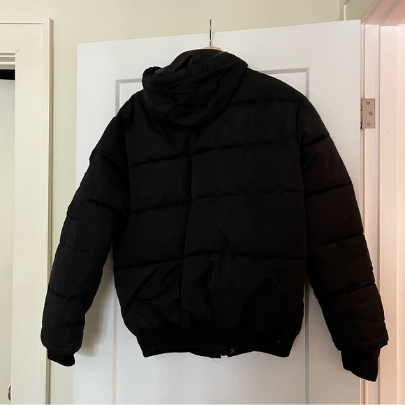 Ecko Puffer Hooded Oversized Black Jacket Medium - Picture 8 of 10